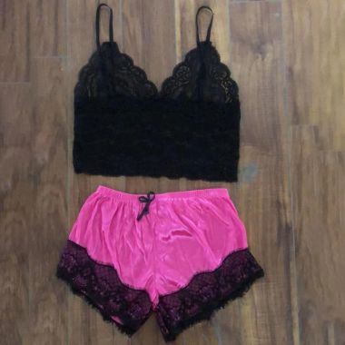 （情趣内衣）羞羞宝贝性感蕾丝公主睡衣装（玫红色）