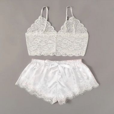 （情趣内衣）羞羞宝贝性感蕾丝公主睡衣装（白色）