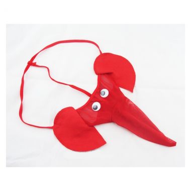 （情趣内衣）卡通性感男式情趣内裤大象丁字裤-红色 新品