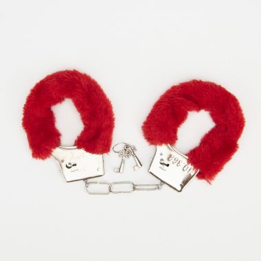 （SM）仿真金属手铐情趣用品sm成人性玩具 红色 新品